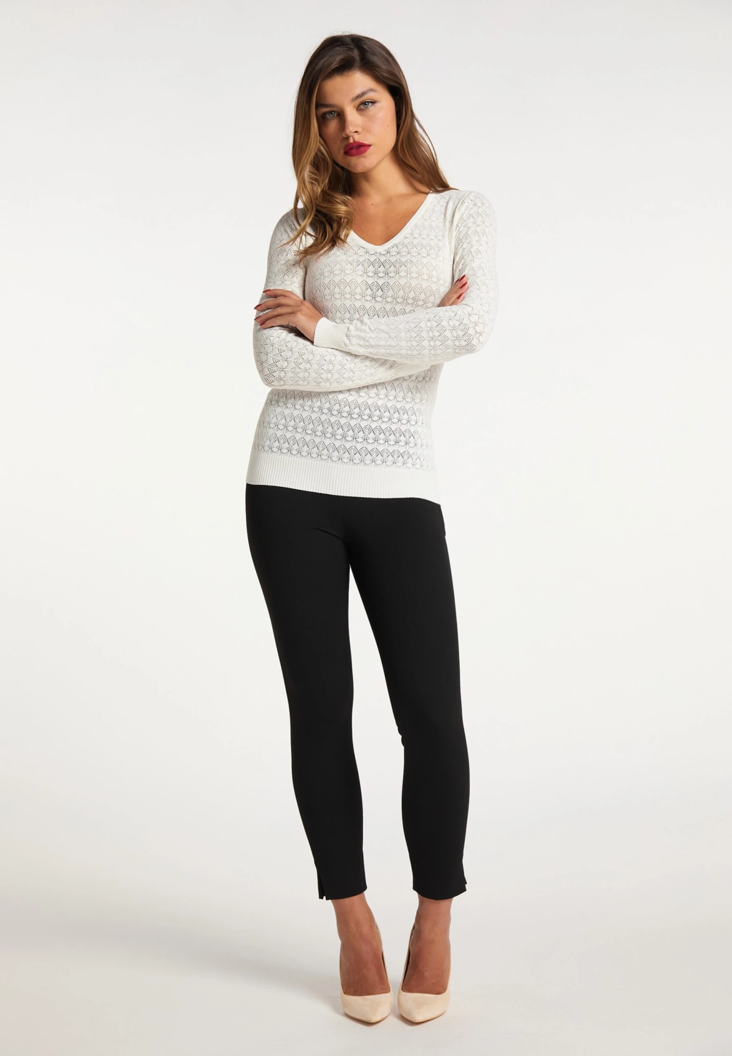 Faina Fijngebreide Truien Trui Dames Natuurwit 6 Faina Fijngebreide Truien Trui Dames Natuurwit - Image 4