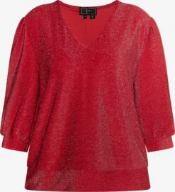 Faina Blouses Met Korte Mouw Blouse Dames Rood