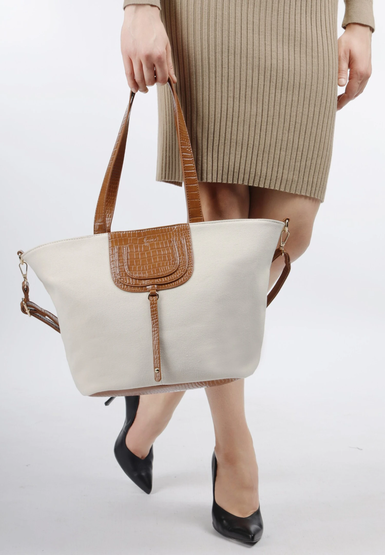 Faina Shoppers Shopper Mioki Dames Crème 5 Faina Shoppers Shopper Mioki Dames Crème - Image 3