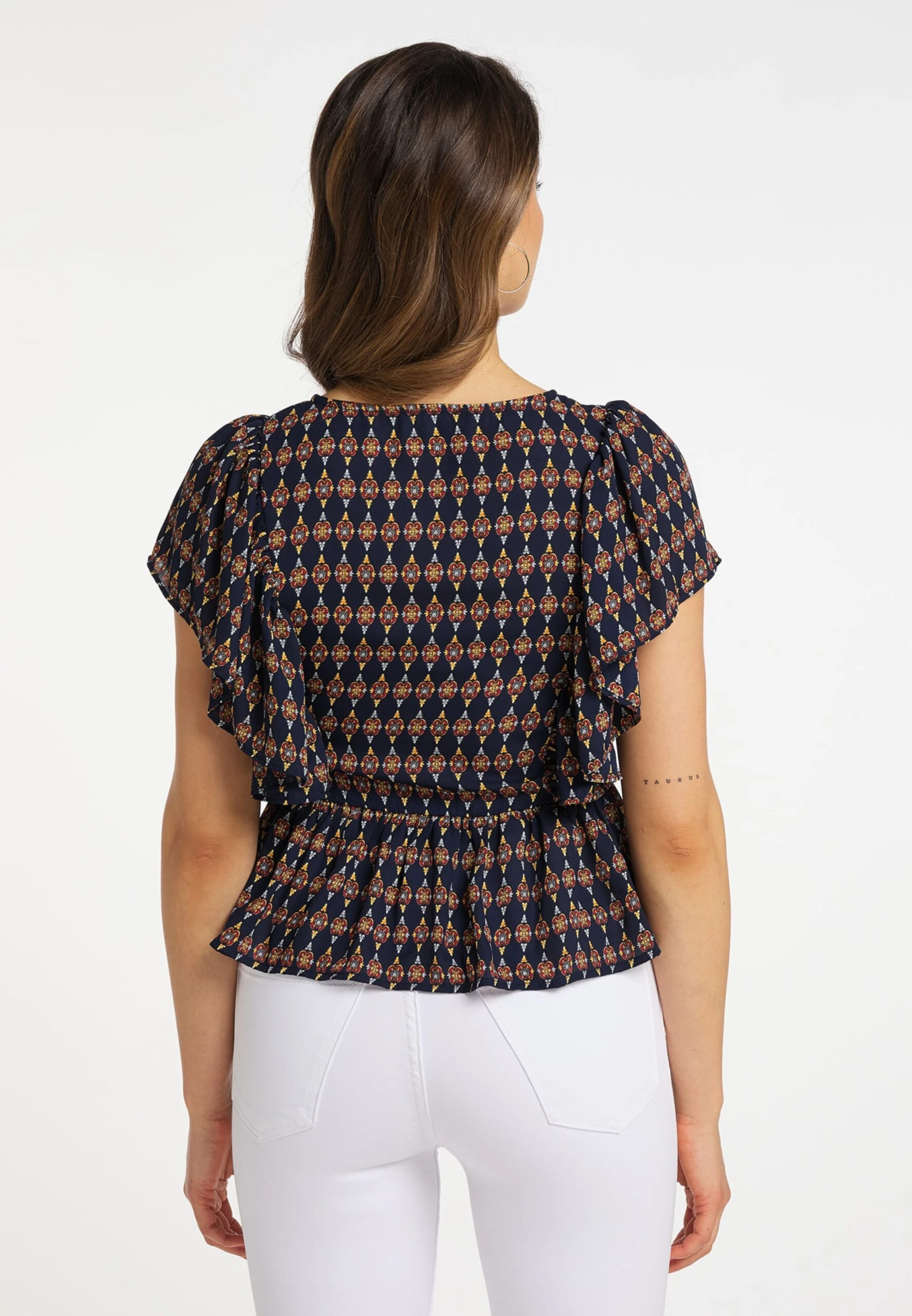 Faina Kanten Blouses Blouse Dames Marine 5 Faina Kanten Blouses Blouse Dames Marine - Image 3