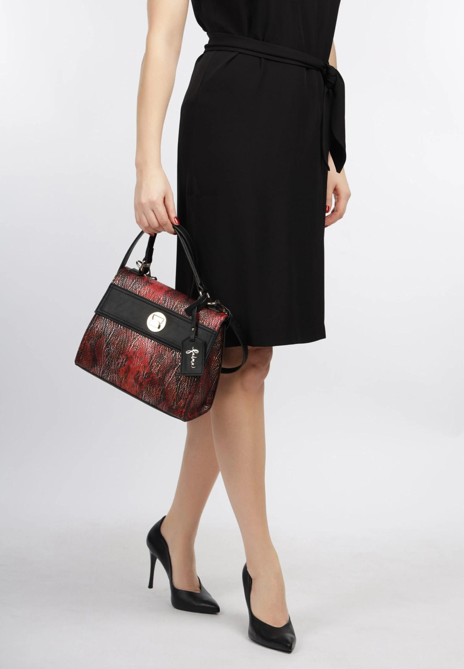 Faina Handtassen Handtas Dames Rood / Bordeaux / Zwart 4 Faina Handtassen Handtas Dames Rood / Bordeaux / Zwart - Image 2