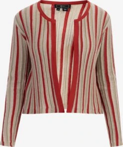 Faina Vesten Gebreid Vest Dames Karmijnrood