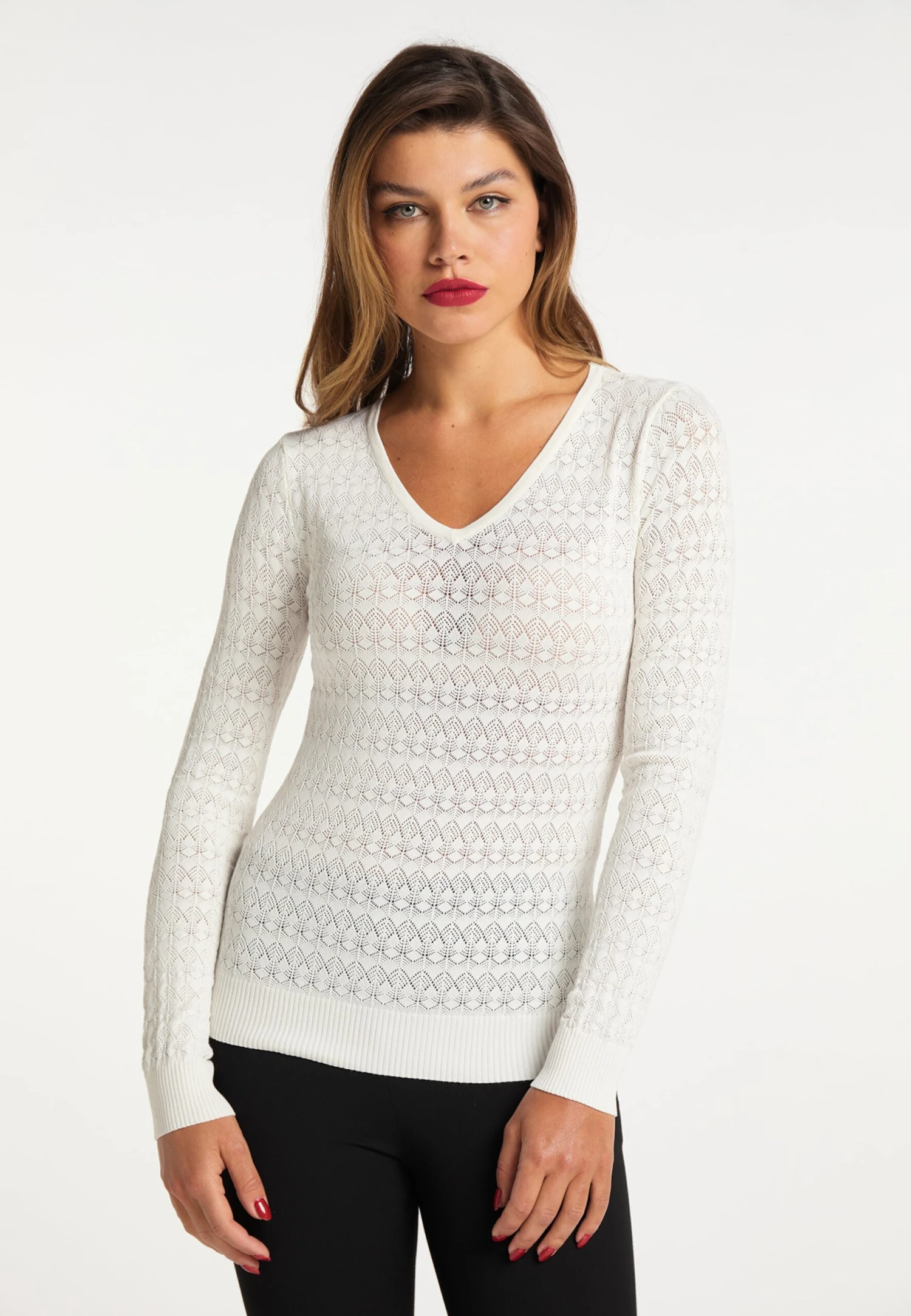 Faina Fijngebreide Truien Trui Dames Natuurwit 4 Faina Fijngebreide Truien Trui Dames Natuurwit - Image 2