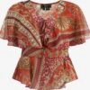 Faina Blouses Met Korte Mouw Blouse Dames Rood / Bourgogne -Faina Verkoop 1a3b27c7c6688335cc58d432bbcd7d8d