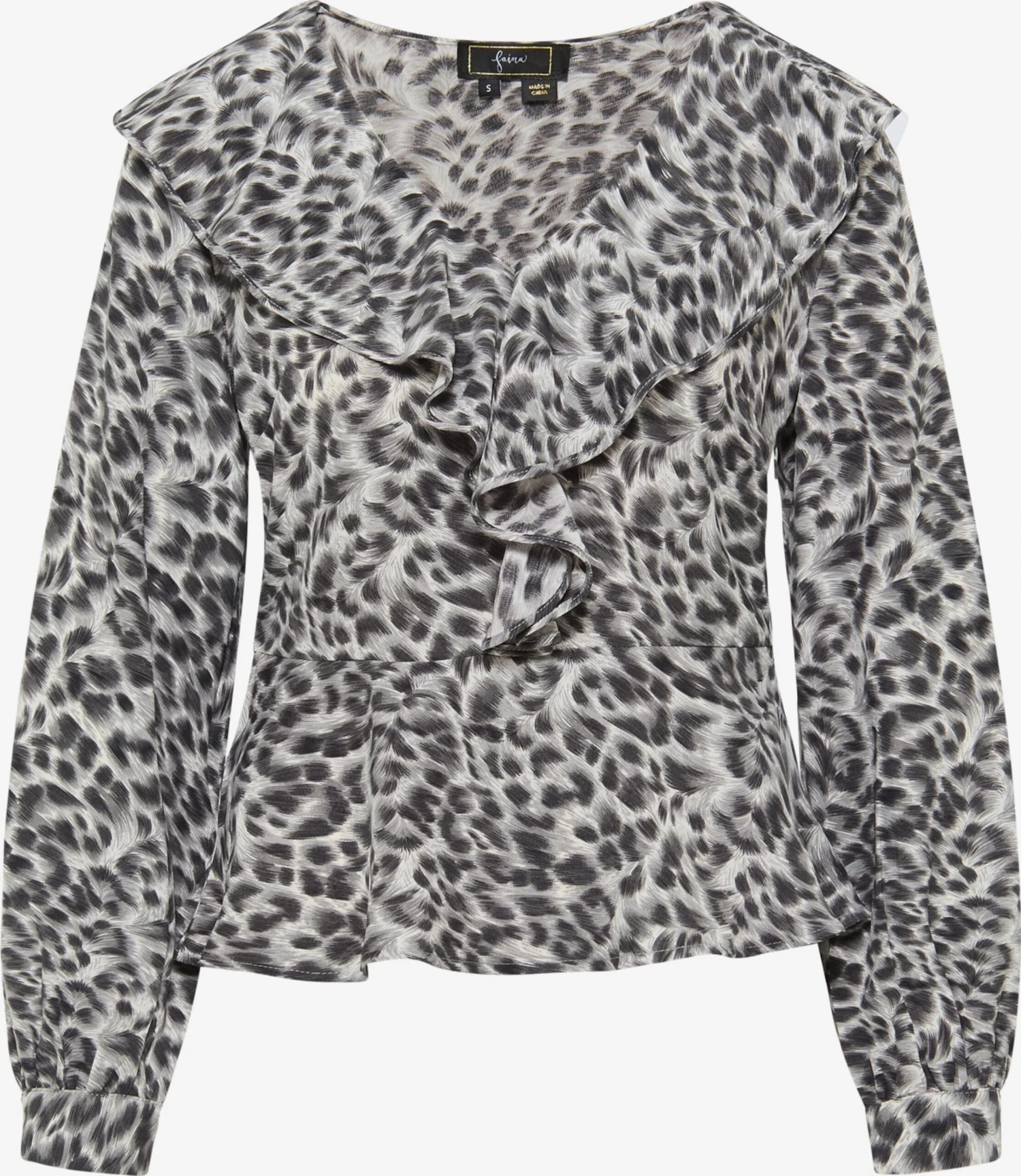 Faina Blouseshirts Blouse Dames Grijs 3 Faina Blouseshirts Blouse Dames Grijs