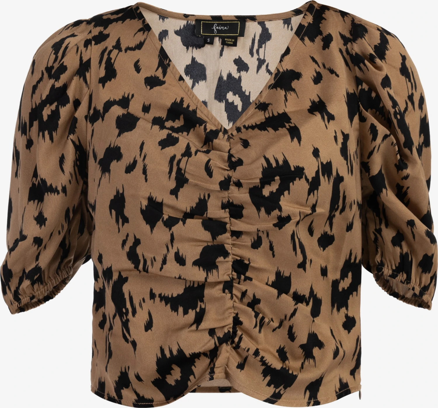 Faina Blouses Met Korte Mouw Blouse Dames Camel 3 Faina Blouses Met Korte Mouw Blouse Dames Camel