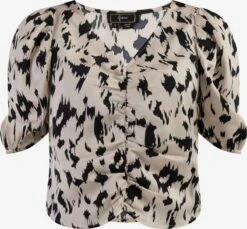 Faina Blouses Met Korte Mouw Blouse Dames Beige