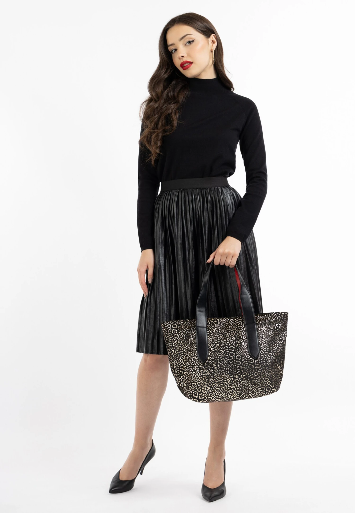 Faina Shoppers Shopper Dames Goud / Zwart 5 Faina Shoppers Shopper Dames Goud / Zwart - Image 3