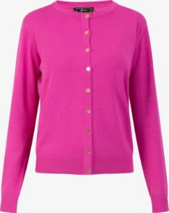 Faina Vesten Gebreid Vest Dames Fuchsia