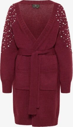 Faina Vesten Gebreid Vest Dames Donkerrood