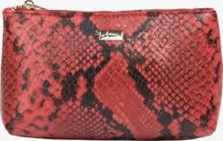 Faina Toilettassen Make Up Tas Dames Donkerrood