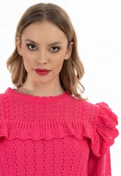 Faina Fijngebreide Truien Trui Dames Fuchsia -Faina Verkoop 3d6912d87d242c8878163d03a1ae2680