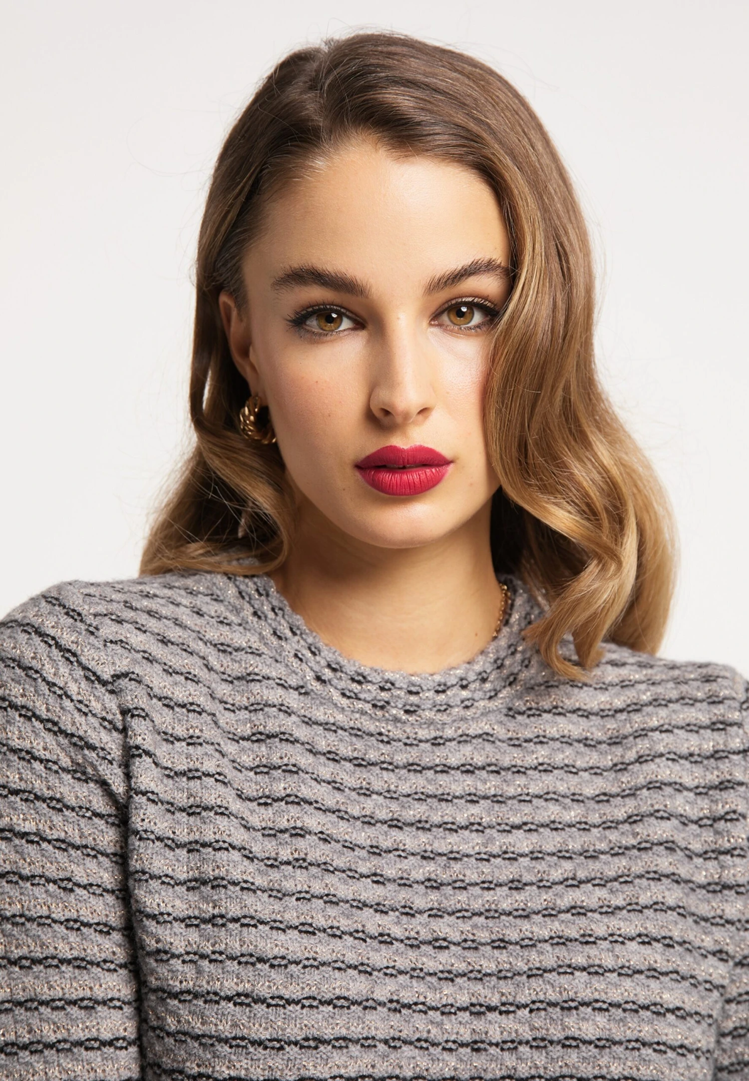 Faina Fijngebreide Truien Trui Dames Grijs Gemêleerd 7 Faina Fijngebreide Truien Trui Dames Grijs Gemêleerd - Image 5