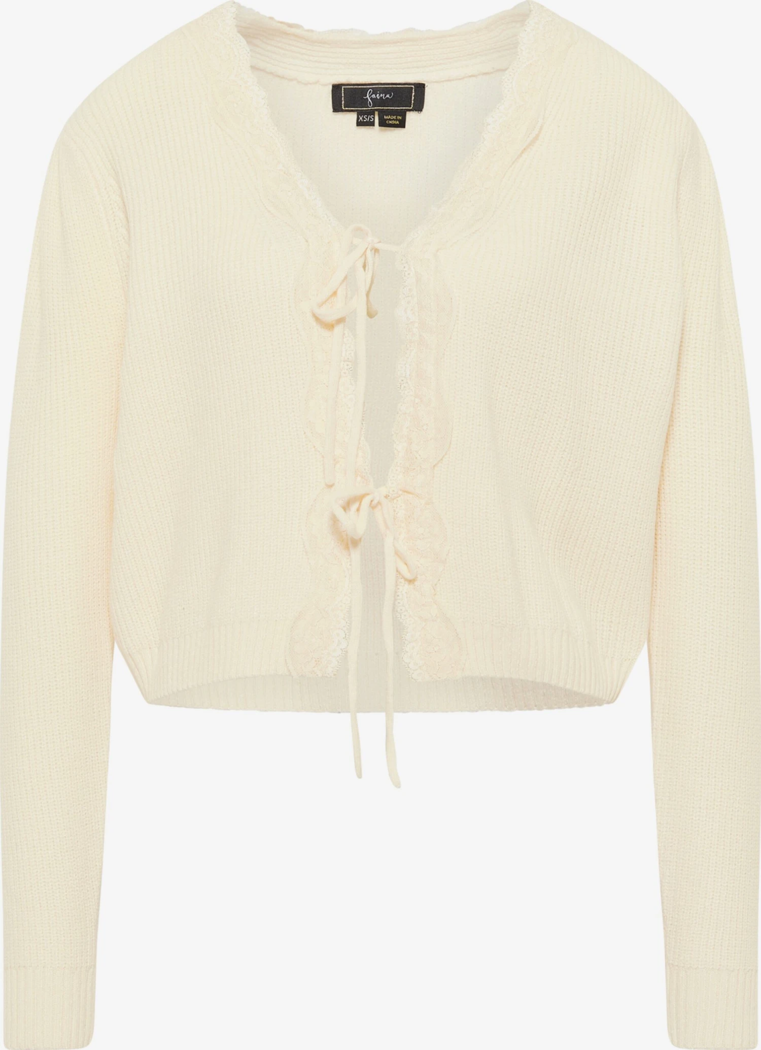 Faina Vesten Gebreid Vest Dames Wolwit 3 Faina Vesten Gebreid Vest Dames Wolwit