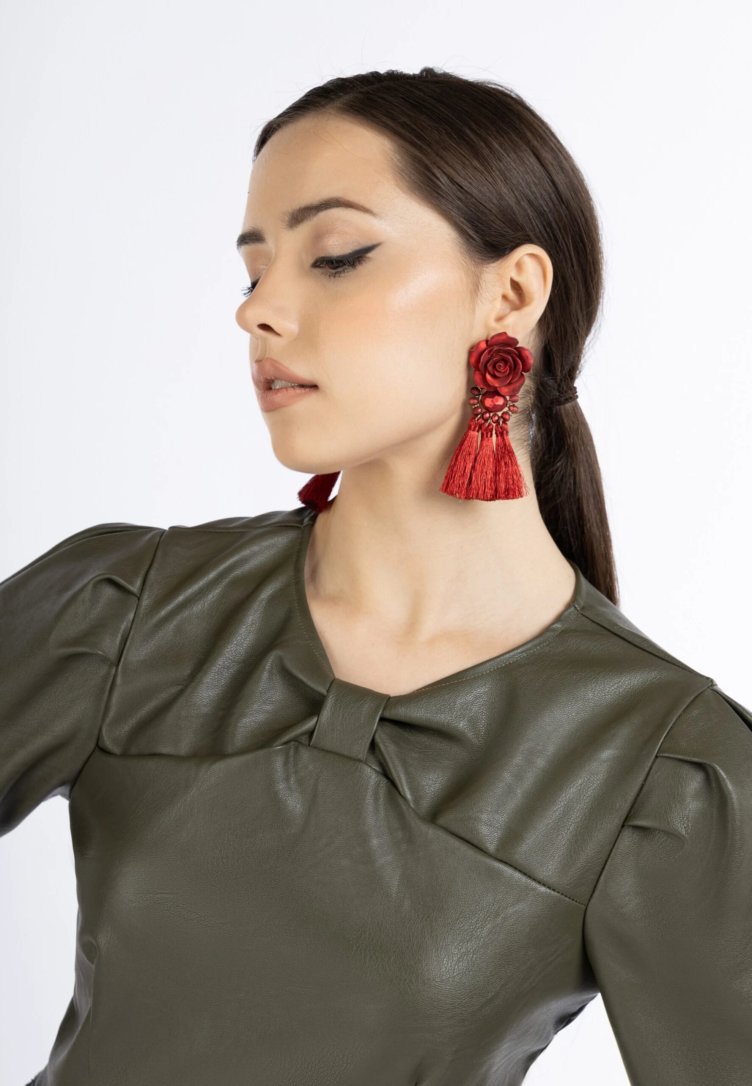 Faina Blouses Met Korte Mouw Blouse Dames Donkergroen 7 Faina Blouses Met Korte Mouw Blouse Dames Donkergroen - Image 5