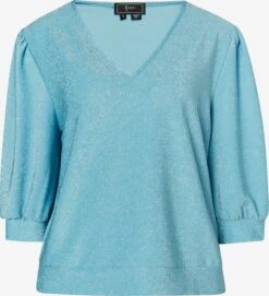 Faina Blouses Met Korte Mouw Blouse Dames Aqua