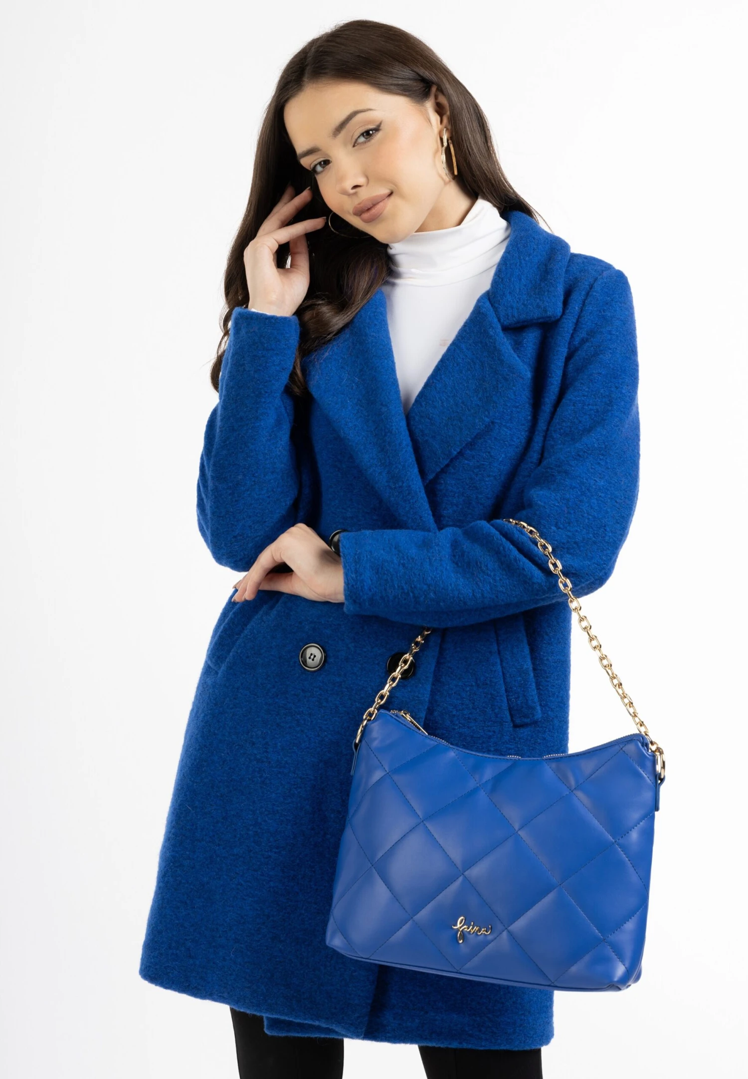 Faina Schoudertassen Schoudertas Dames Royal Blue/koningsblauw 5 Faina Schoudertassen Schoudertas Dames Royal Blue/koningsblauw - Image 3