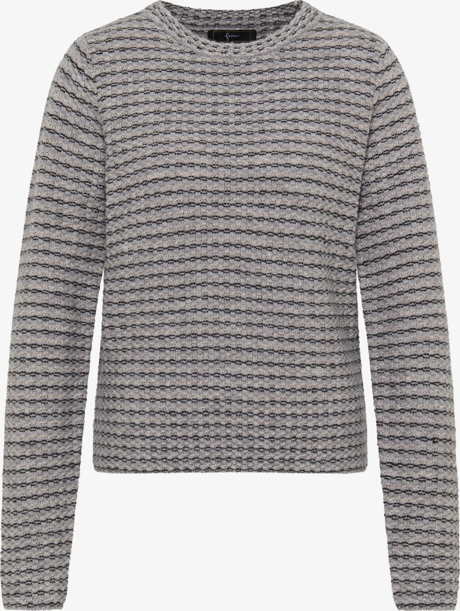 Faina Fijngebreide Truien Trui Dames Grijs Gemêleerd 3 Faina Fijngebreide Truien Trui Dames Grijs Gemêleerd