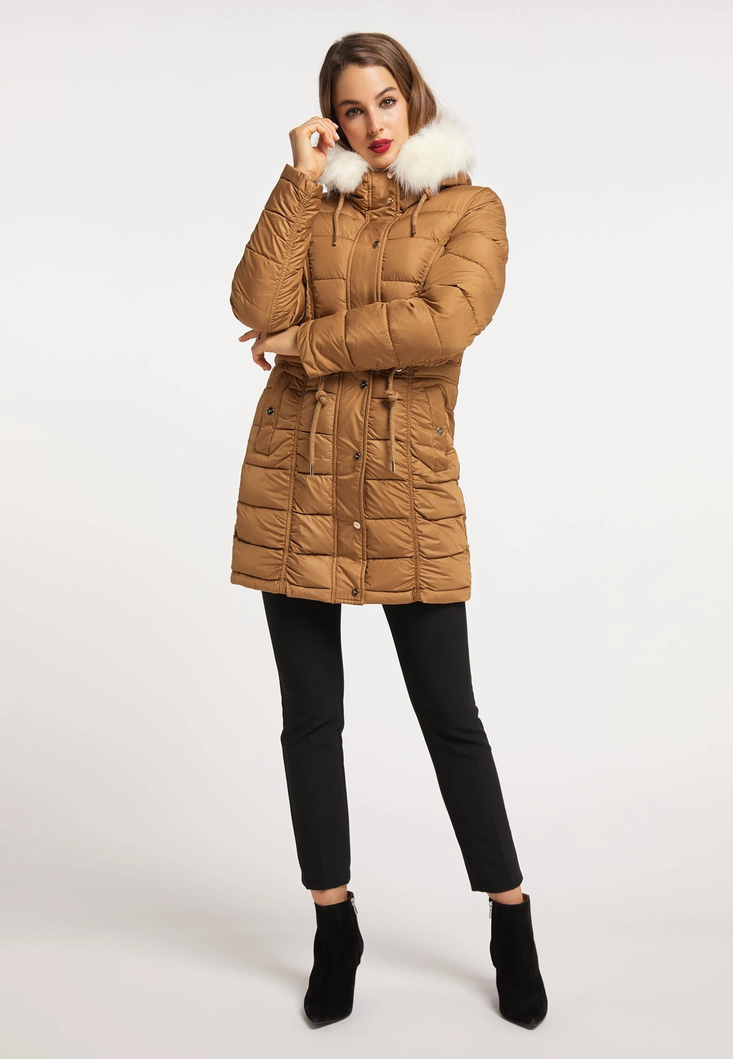 Faina Caspio - Winterjas - Sand 3 Faina Caspio - Winterjas - Sand - Image 2