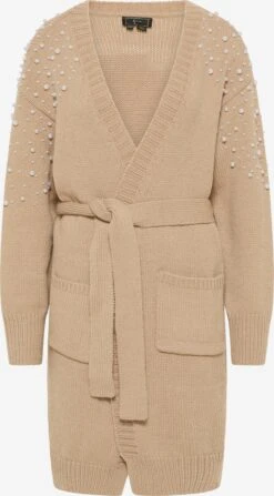 Faina Vesten Gebreid Vest Dames Donkerbeige