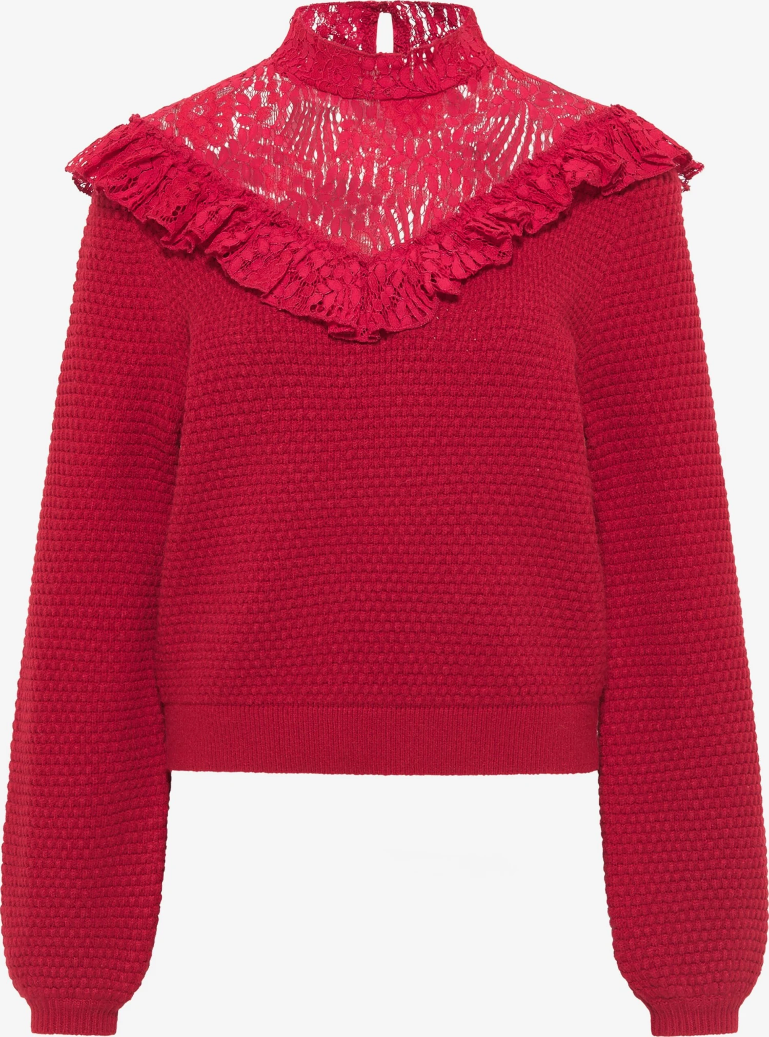 Faina Fijngebreide Truien Trui Dames Rood 3 Faina Fijngebreide Truien Trui Dames Rood