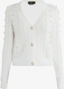 Faina Vesten Gebreid Vest Tuxe Dames Wit