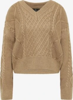 Faina Fijngebreide Truien Trui Dames Chamois