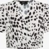 Faina Blouses Met Korte Mouw Blouse Dames Wit