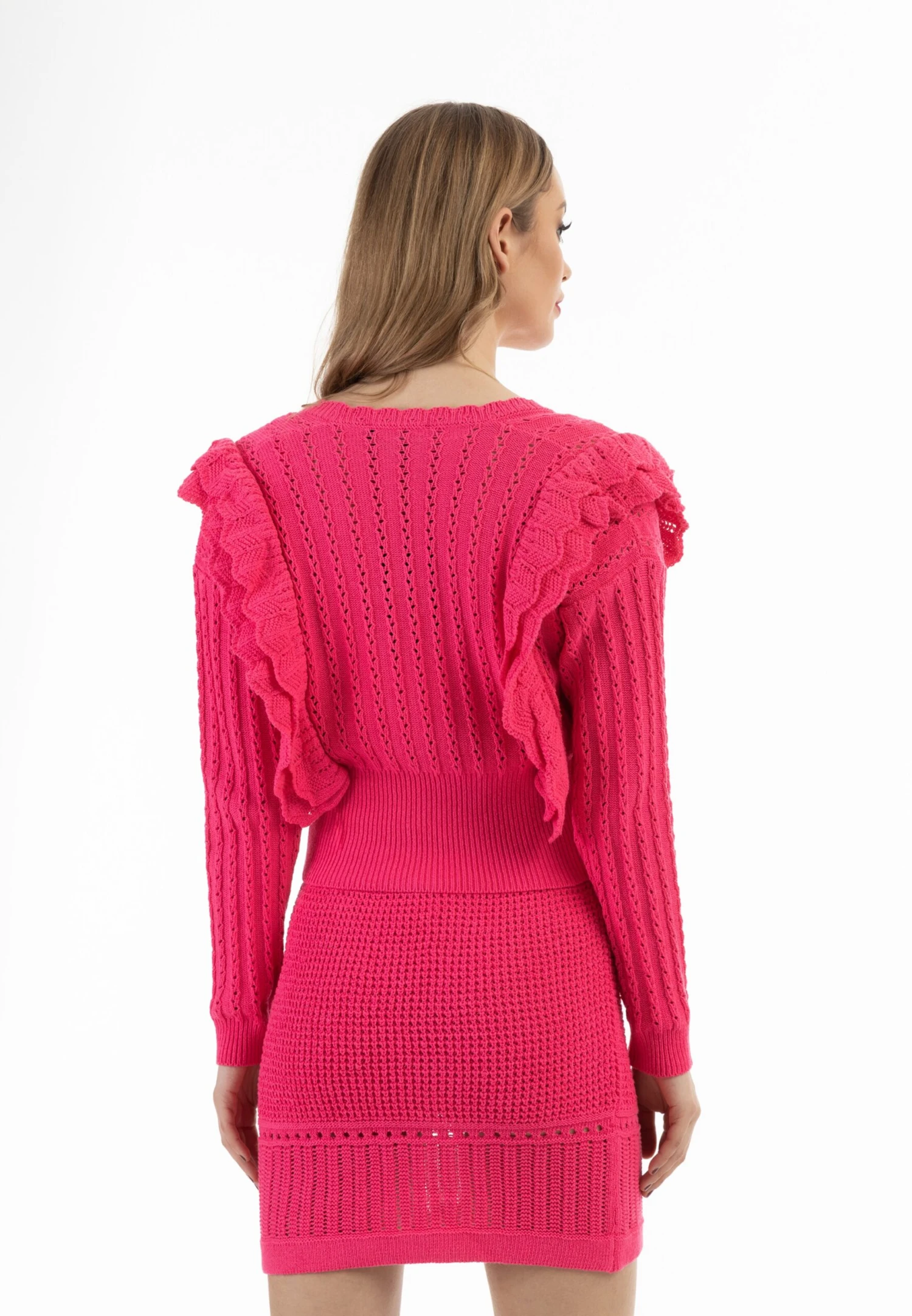 Faina Vesten Gebreid Vest Dames Pitaja Roze 5 Faina Vesten Gebreid Vest Dames Pitaja Roze - Image 3