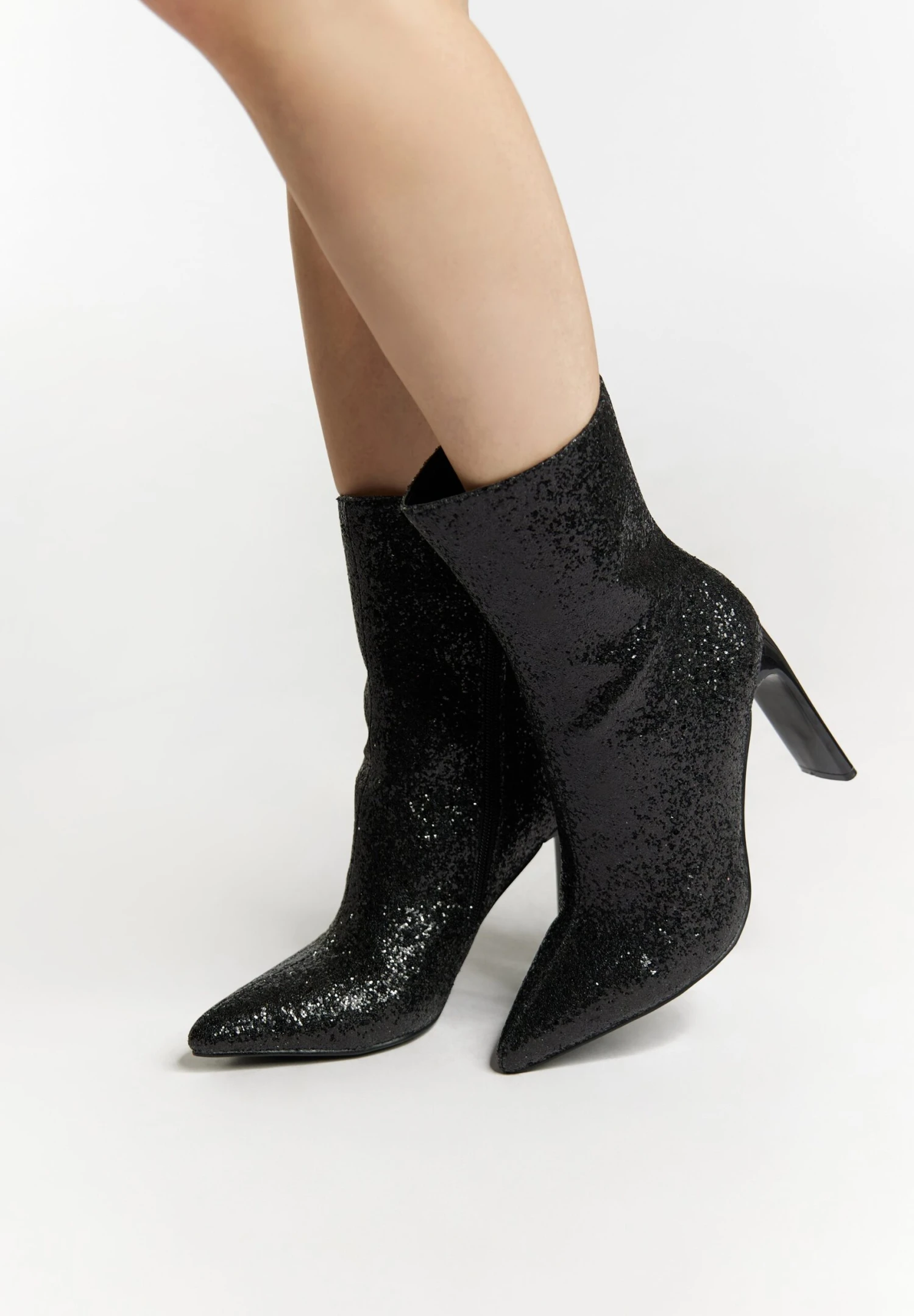 Faina Paino - Enkellaarsjes Met Hoge Hak - Schwarz 3 Faina Paino - Enkellaarsjes Met Hoge Hak - Schwarz