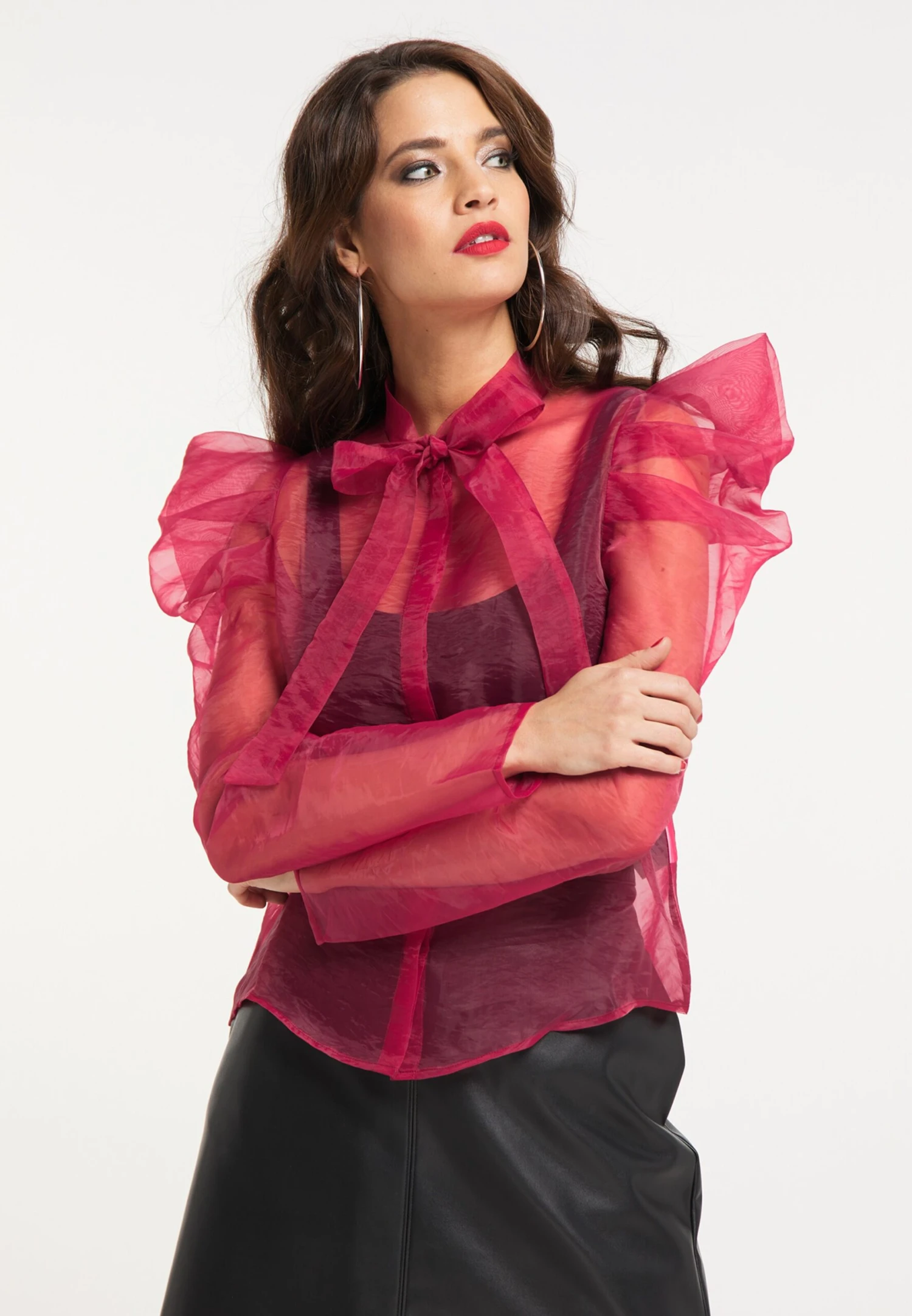 Faina Blouses & Tunieken Blouse Dames Rood 4 Faina Blouses & Tunieken Blouse Dames Rood - Image 2