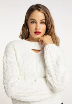 Faina Fijngebreide Truien Trui Dames Wolwit -Faina Verkoop 7dbb46fb947a25449e0ccfb34028c17b