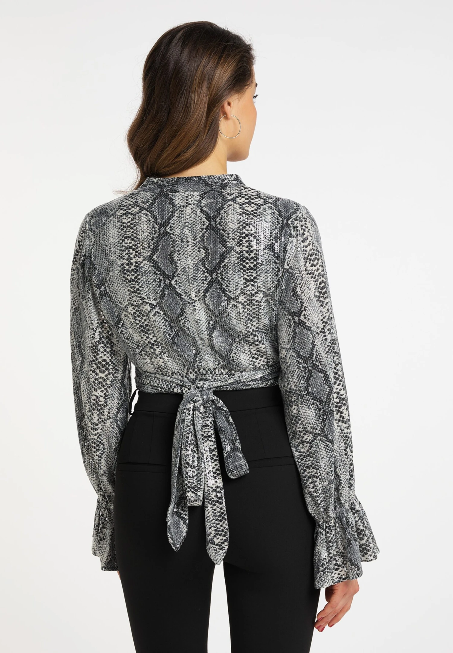 Faina Blouseshirts Blouse Dames Lichtgrijs / Donkergrijs 5 Faina Blouseshirts Blouse Dames Lichtgrijs / Donkergrijs - Image 3