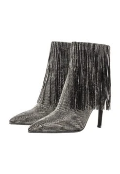 Faina Koosh - Enkellaarsjes Met Hoge Hak - Schwarz Silber -Faina Verkoop 7fb97dbca88e4f38a5e8c6556527e5b6