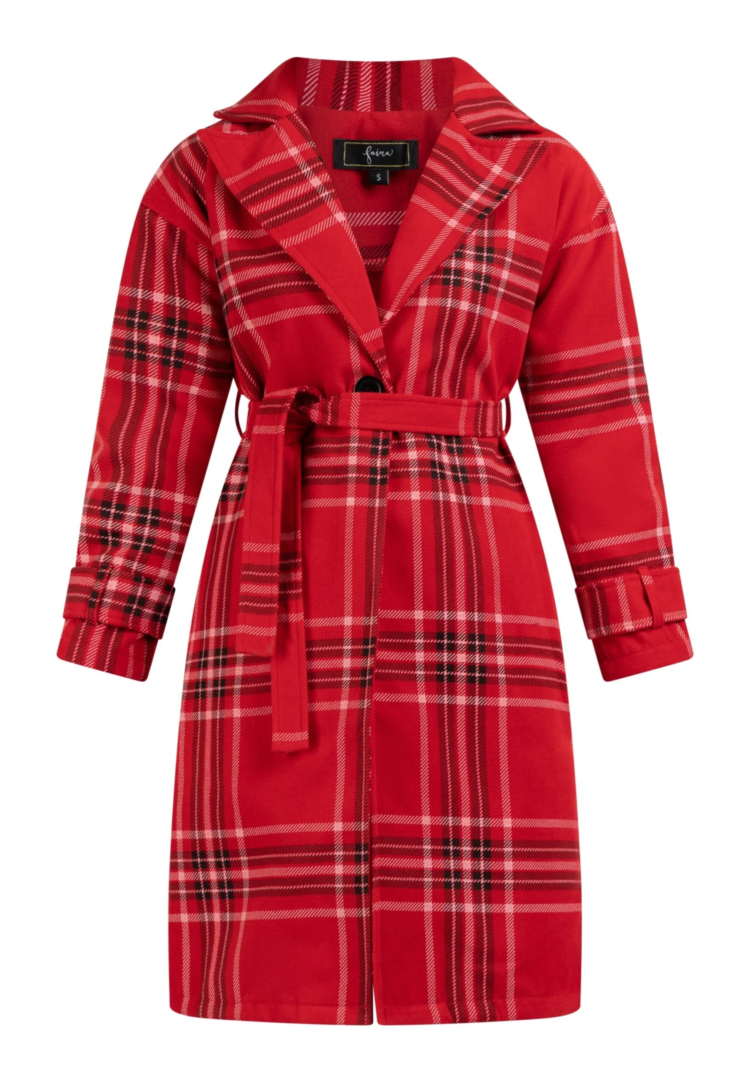 Faina Tassia - Trenchcoat - Rot Karriert 7 Faina Tassia - Trenchcoat - Rot Karriert - Image 5