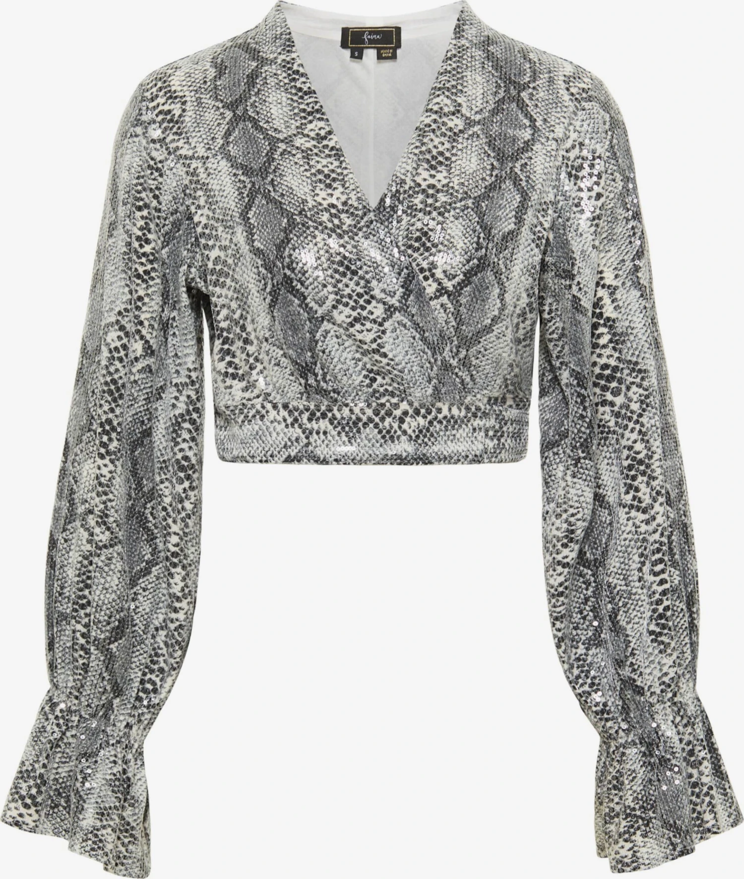 Faina Blouseshirts Blouse Dames Lichtgrijs / Donkergrijs 3 Faina Blouseshirts Blouse Dames Lichtgrijs / Donkergrijs