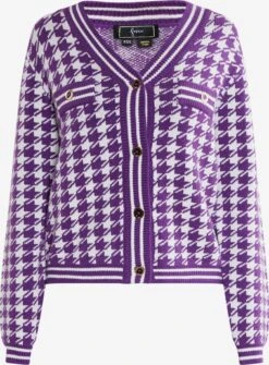 Faina Vesten Gebreid Vest Dames Donkerlila