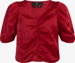 Faina Blouses Met Korte Mouw Blouse Dames Robijnrood
