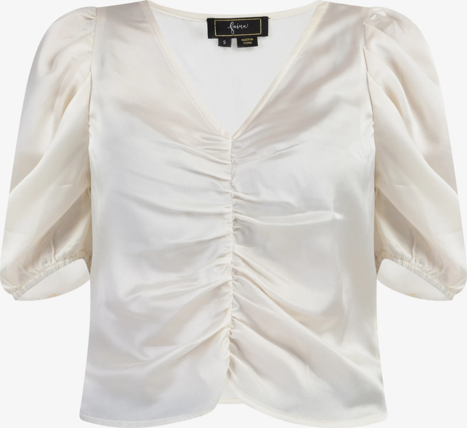 Faina Blouses Met Korte Mouw Blouse Dames Wolwit 3 Faina Blouses Met Korte Mouw Blouse Dames Wolwit
