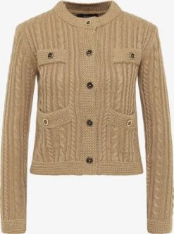 Faina Vesten Gebreid Vest Dames Camel