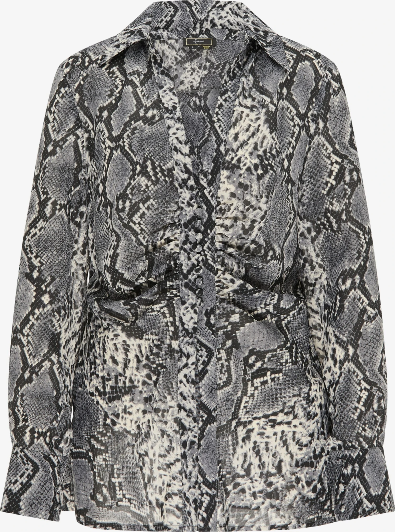 Faina Overhemden Blouse Dames Grijs / Donkergrijs 3 Faina Overhemden Blouse Dames Grijs / Donkergrijs