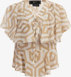 Faina Blouses Met Korte Mouw Blouse Dames Beige / Sand