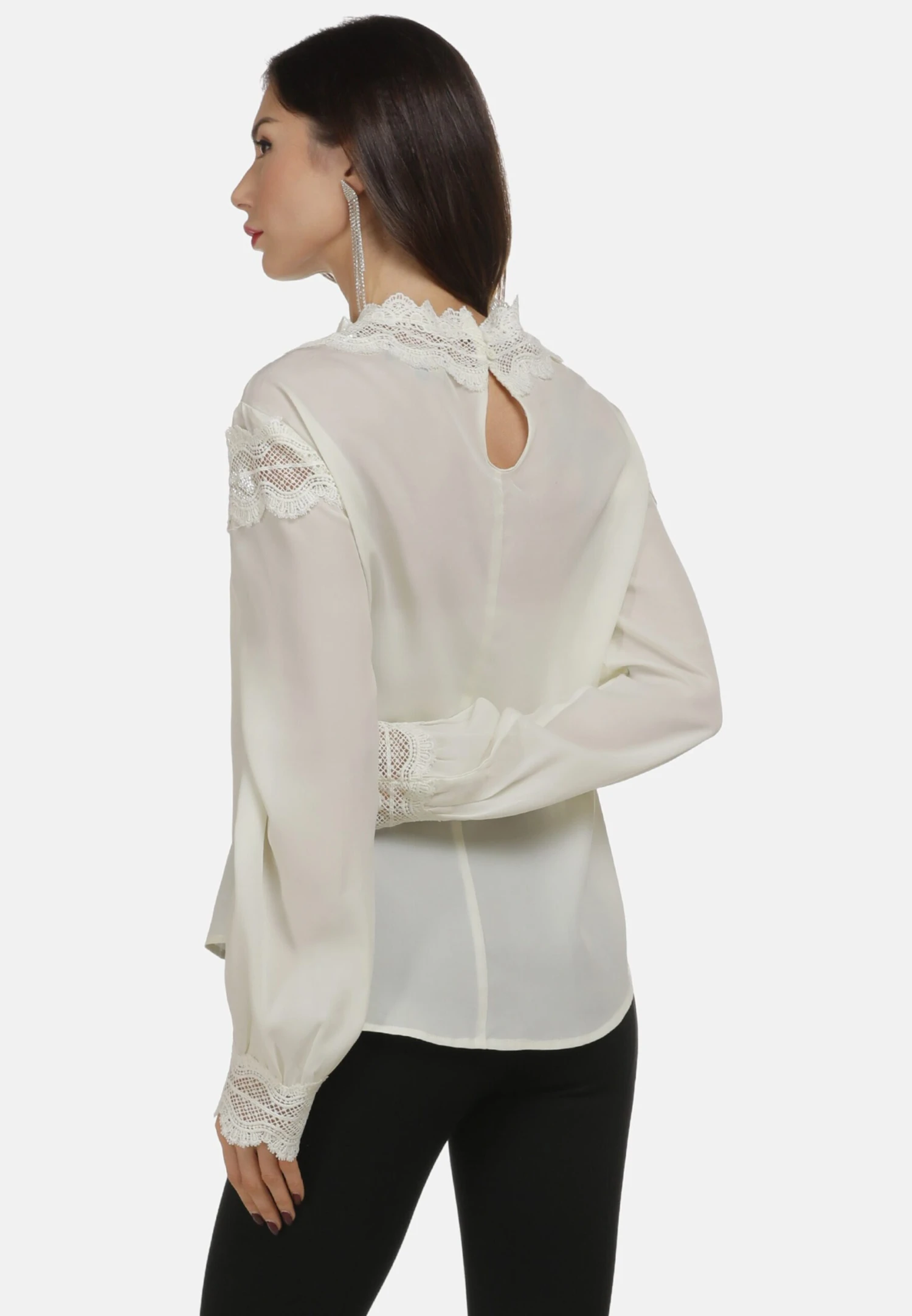 Faina Kanten Blouses Blouse Dames Wit 5 Faina Kanten Blouses Blouse Dames Wit - Image 3