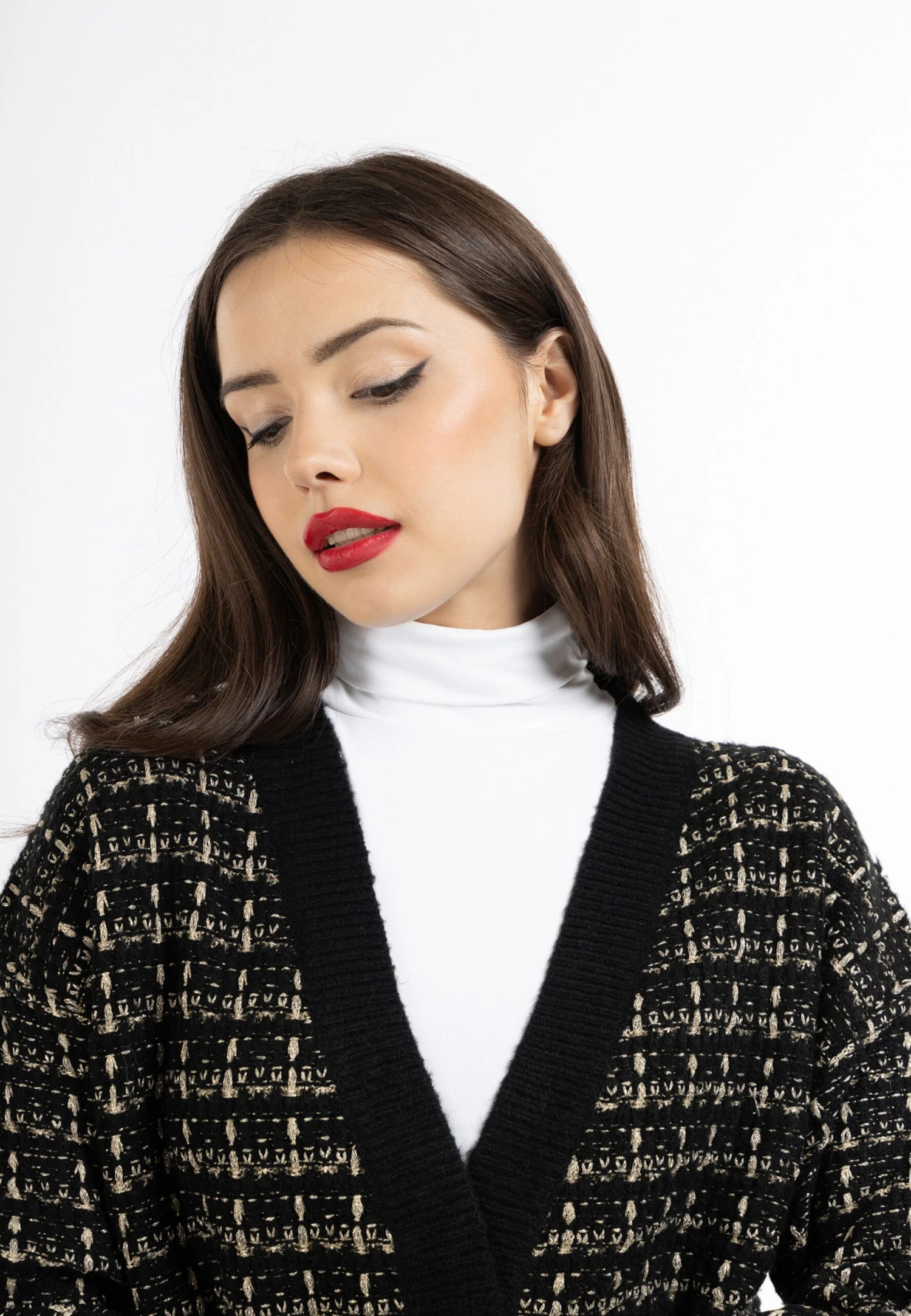 Faina Vesten Gebreid Vest Dames Zwart 7 Faina Vesten Gebreid Vest Dames Zwart - Image 5