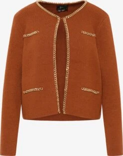 Faina Vesten Gebreid Vest Tuxe Dames Oker