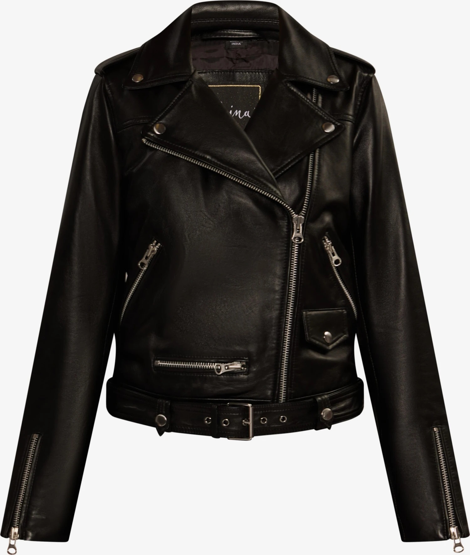 Leren Jassen Tussenjas Faina Dames Zwart 3 Leren Jassen Tussenjas Faina Dames Zwart