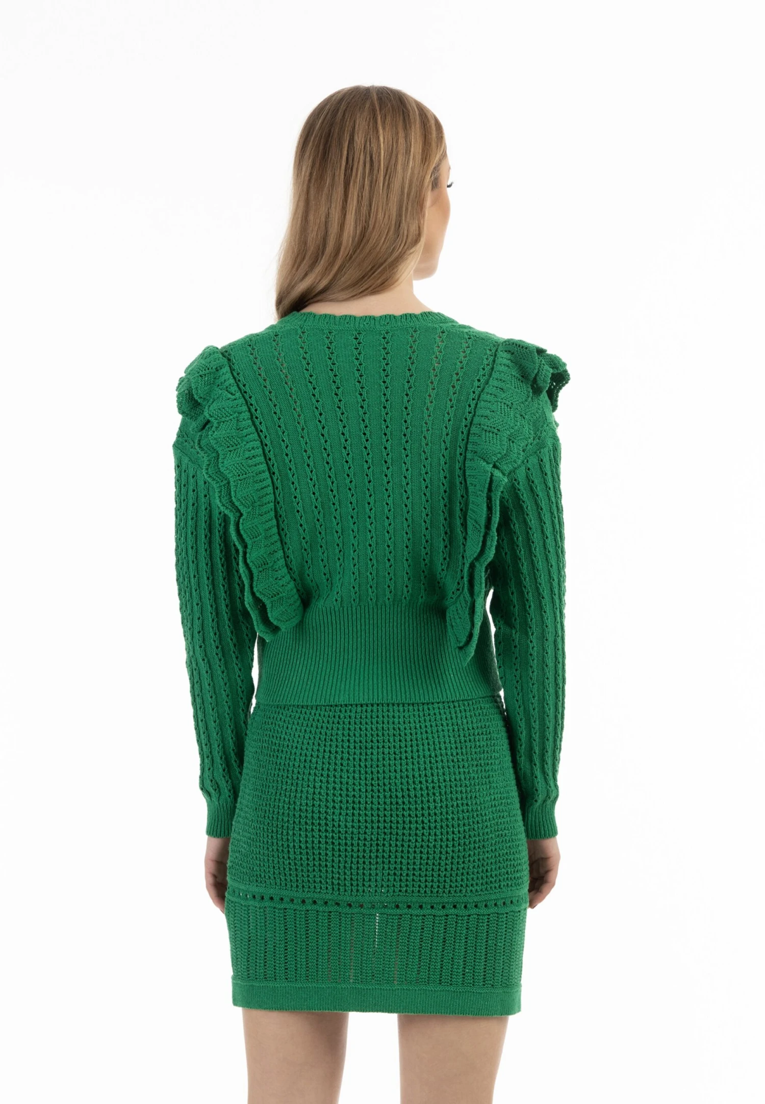 Faina Vesten Gebreid Vest Dames Groen 5 Faina Vesten Gebreid Vest Dames Groen - Image 3