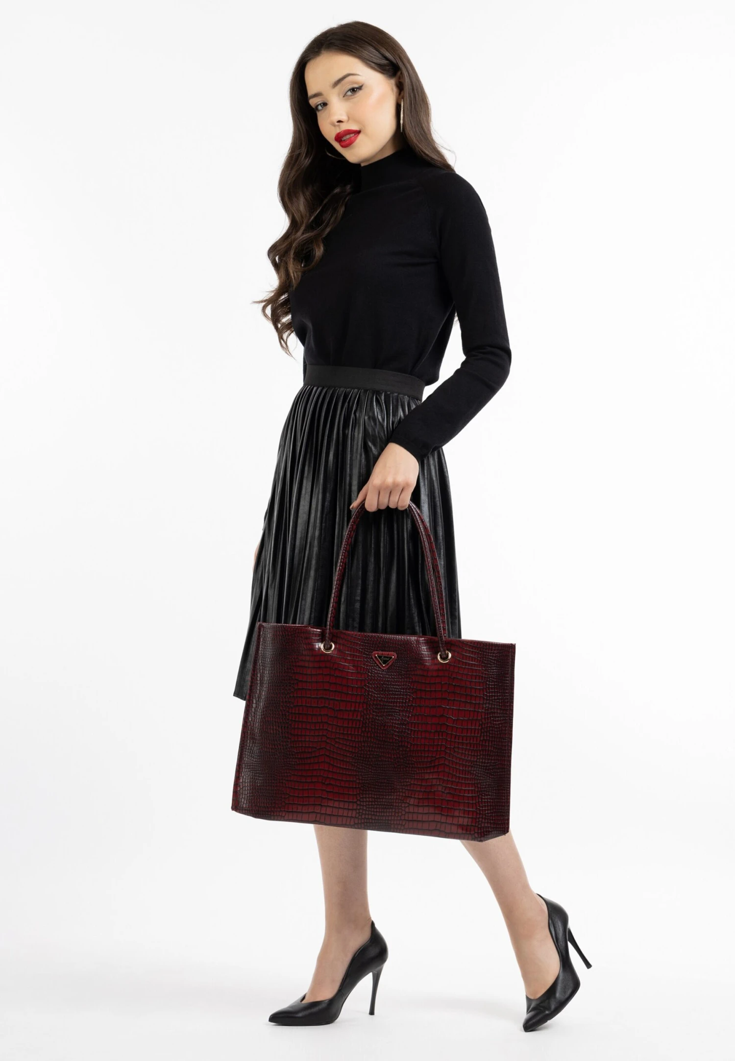 Faina Shoppers Shopper Dames Bordeaux / Robijnrood 5 Faina Shoppers Shopper Dames Bordeaux / Robijnrood - Image 3