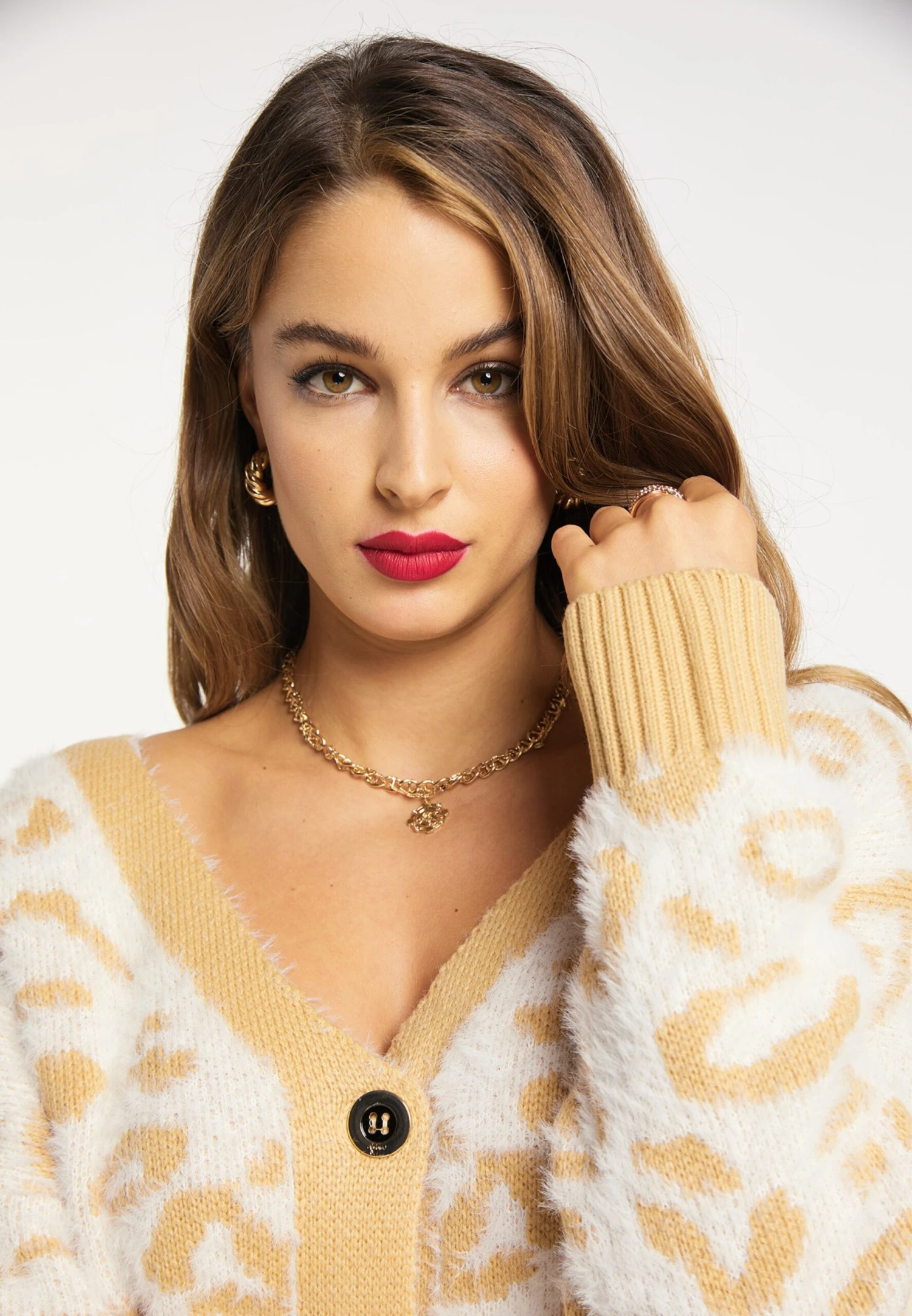 Faina Vesten Gebreid Vest Dames Wolwit 7 Faina Vesten Gebreid Vest Dames Wolwit - Image 5