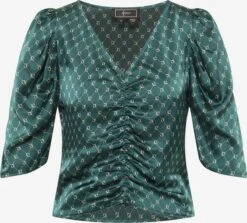 Faina Blouses Met Korte Mouw Blouse Dames Donkergroen